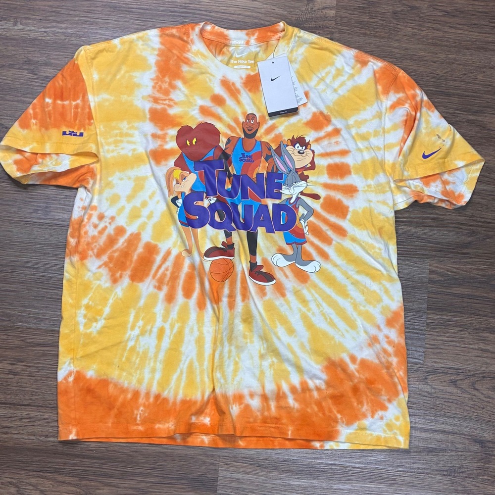 NWT Nike LeBron Space Jam Tune Squad Tie Dye T-Shirt Men's L DH3823-101